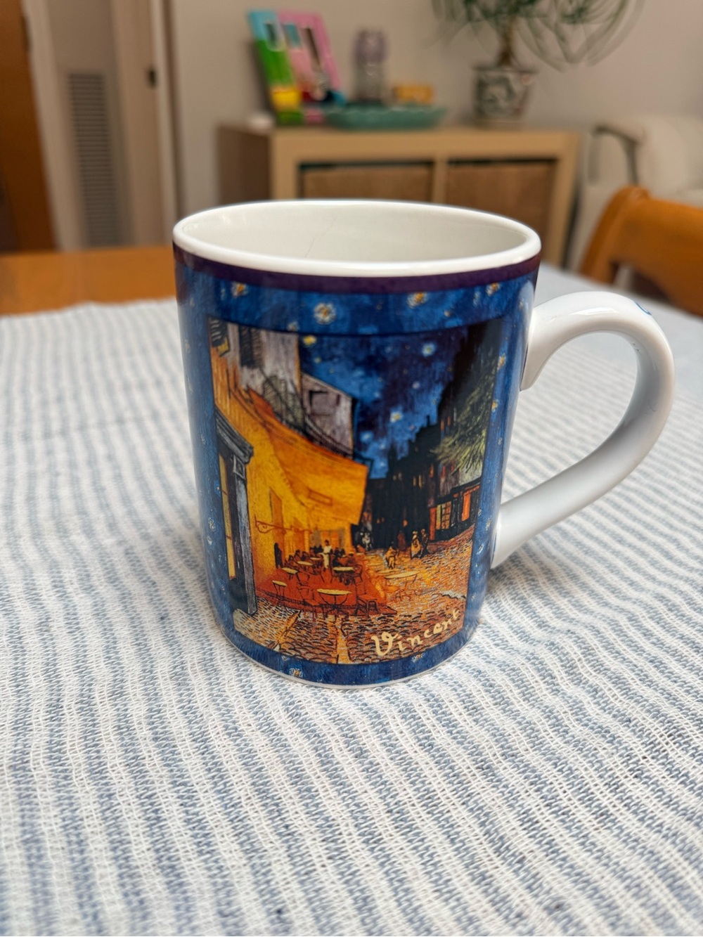 Vincent van Gogh Café Terrace Ceramic Coffee Mug - Blue & Yellow